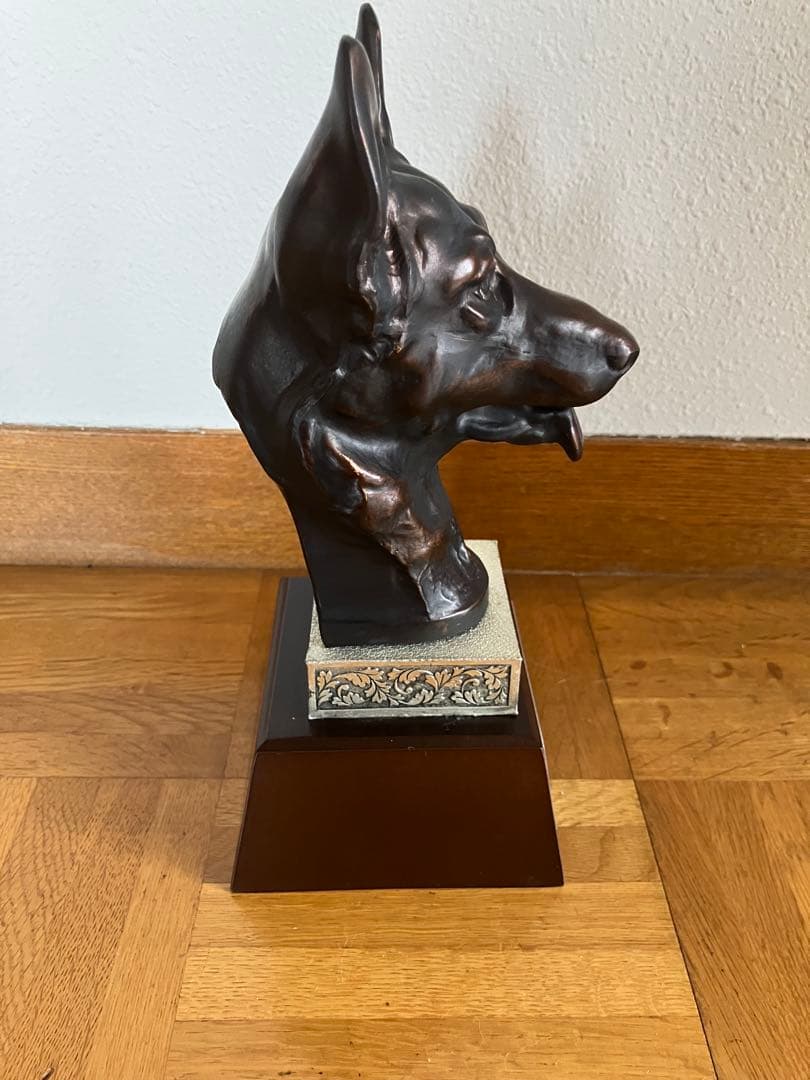 犬 トロフィー 第16回 優勝旗争奪訓練競技会 オブジェ 置き物 dog