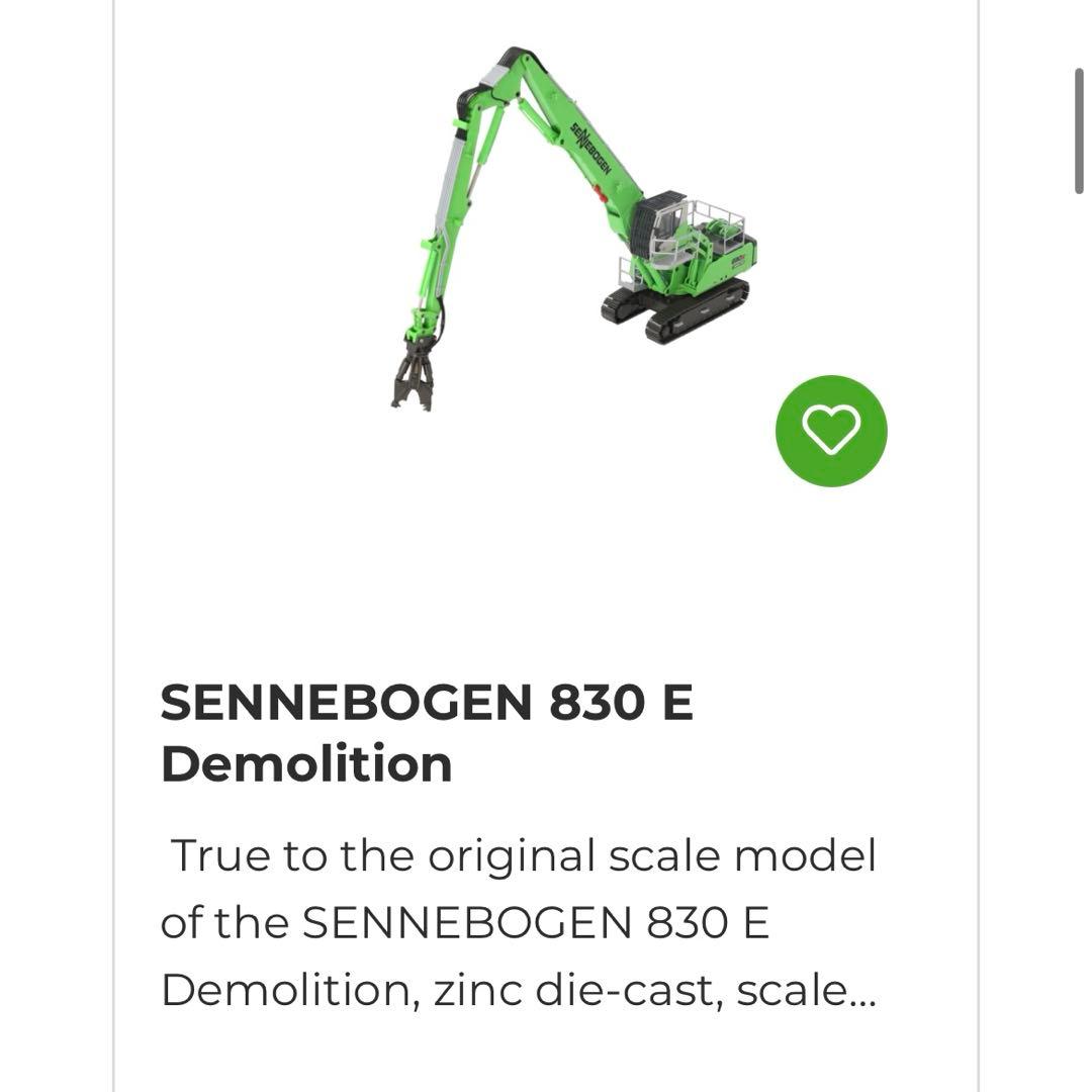 SENNEBOGEN830E クレーン 模型 ミニチュア 重機