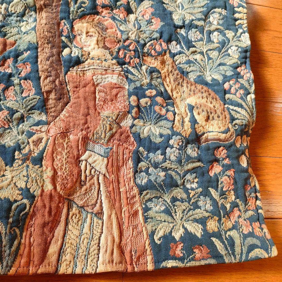 ヴィンテージ メイドインフランス タペストリー のれん　棒通し・棒付き