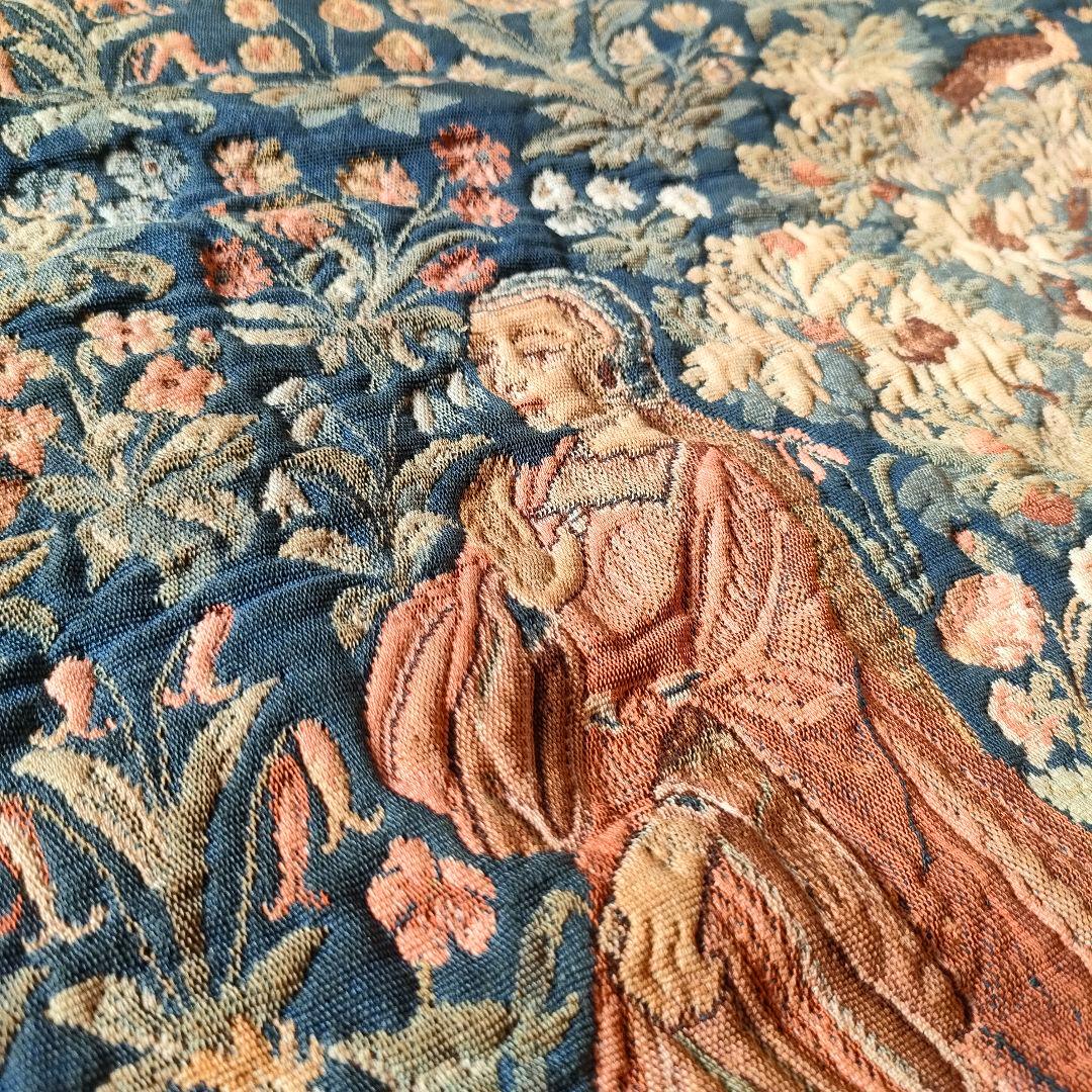 ヴィンテージ メイドインフランス タペストリー のれん　棒通し・棒付き