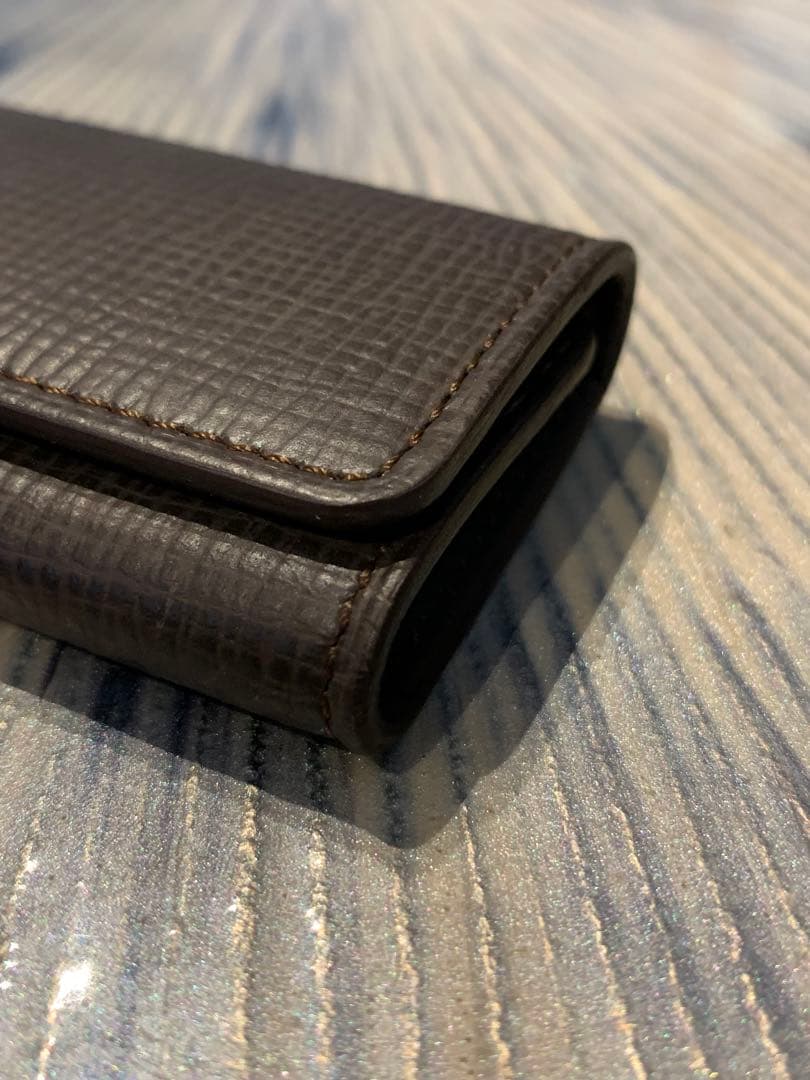 【新品未使用】LOEWE ダークブラウン レザーキーケース