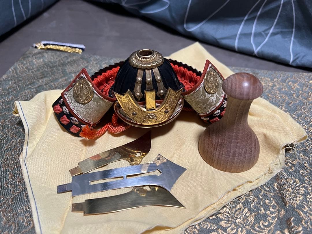 甲冑師 加藤一冑 三鍬形兜 大塔宮護良親王 戦国武将 兜 置物