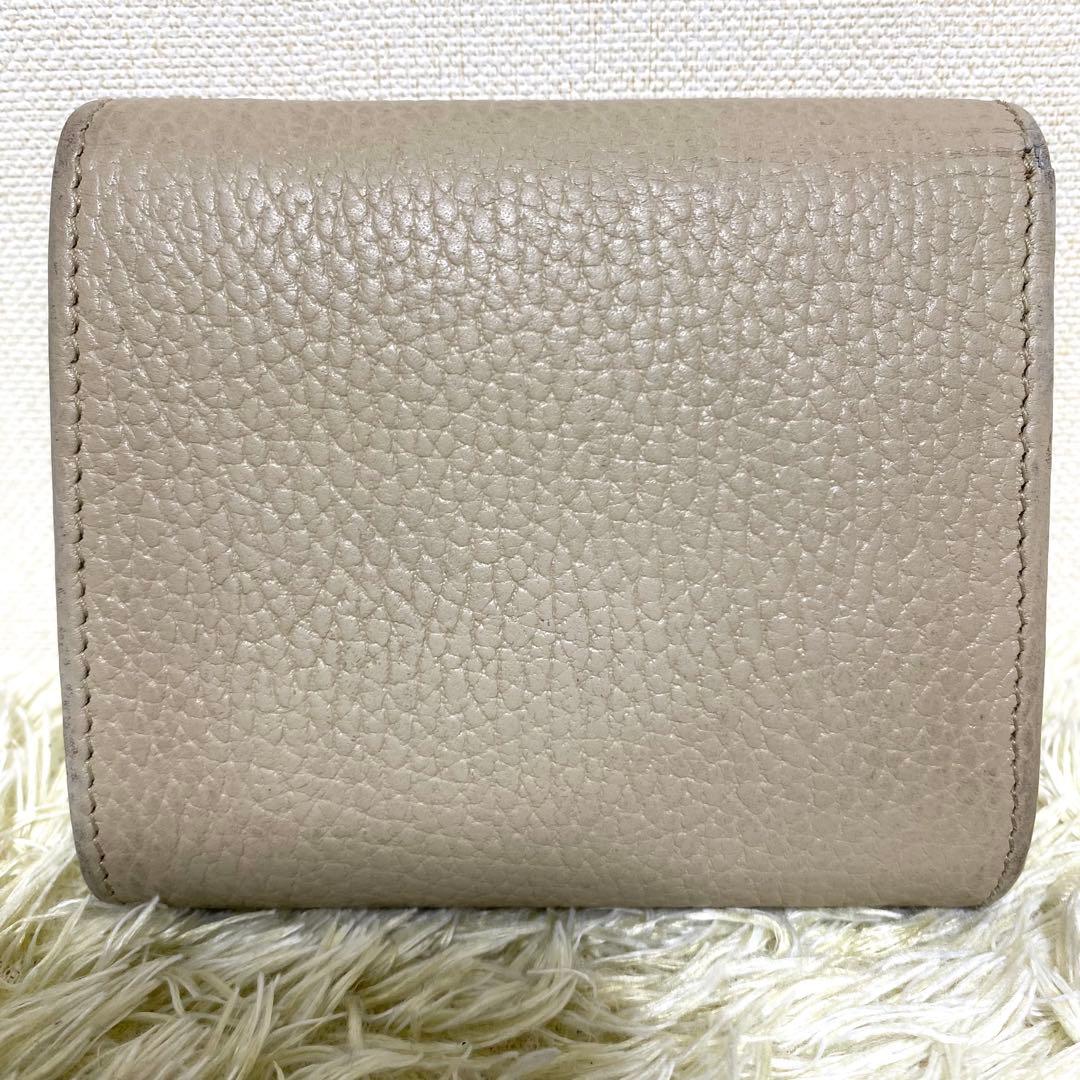 GUCCI グッチ 二つ折り財布 GGマーモント シボ革 バイカラー ウォレット