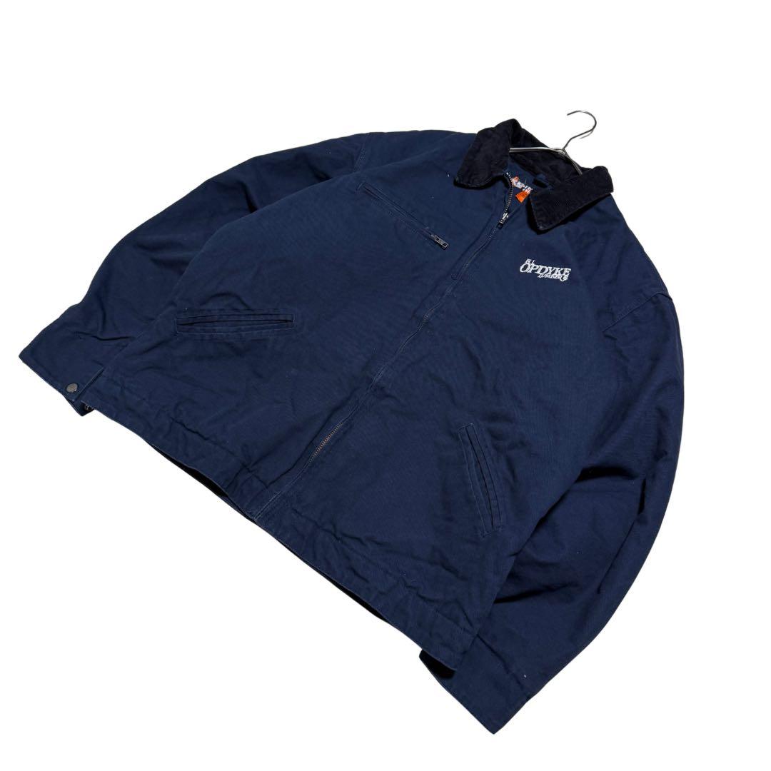 00s 企業ロゴダックジャケット 短丈 フェード デトロイト US古着