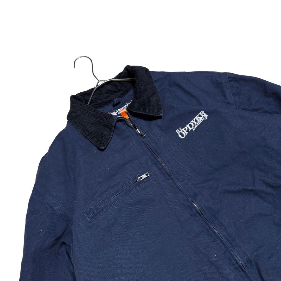 00s 企業ロゴダックジャケット 短丈 フェード デトロイト US古着