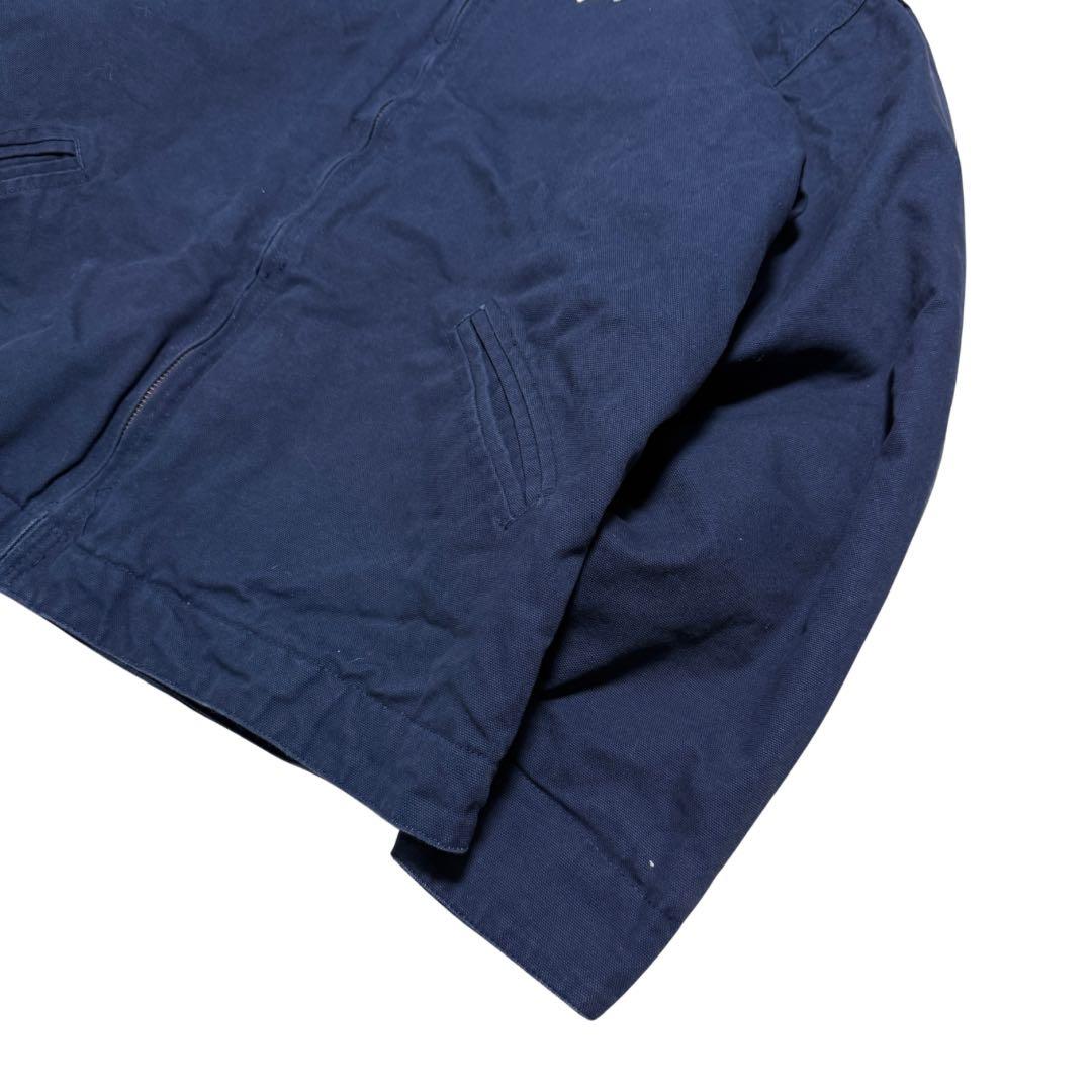 00s 企業ロゴダックジャケット 短丈 フェード デトロイト US古着