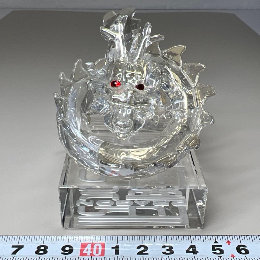 スワロフスキー　ドラゴン置物(金) 共箱　幅約12㎝　東な7-0606☆1F