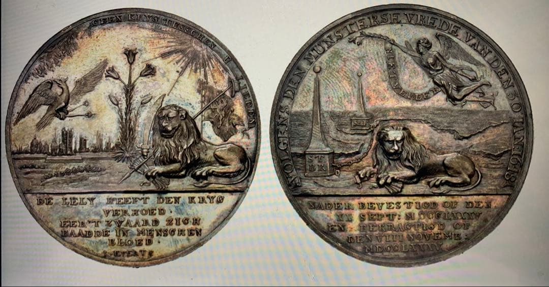 超レア‼️ 唯一TOP POP⁉️オランダ連合王国　フォンテーヌブロー条約記念メダル
