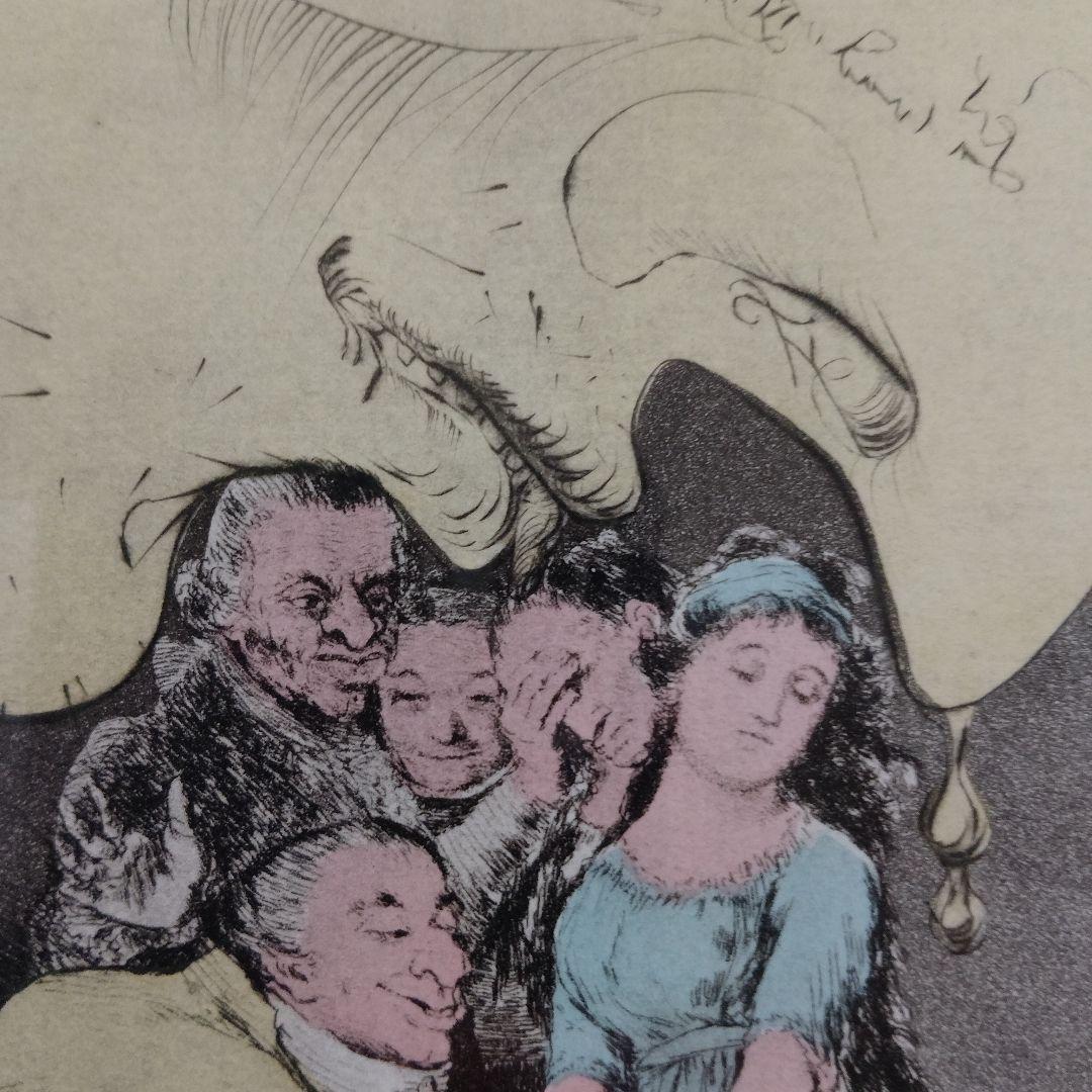 \"新品\"サルバドールダリ銅版画『ロスカプリチョス 何たる犠牲か』1977サイン入