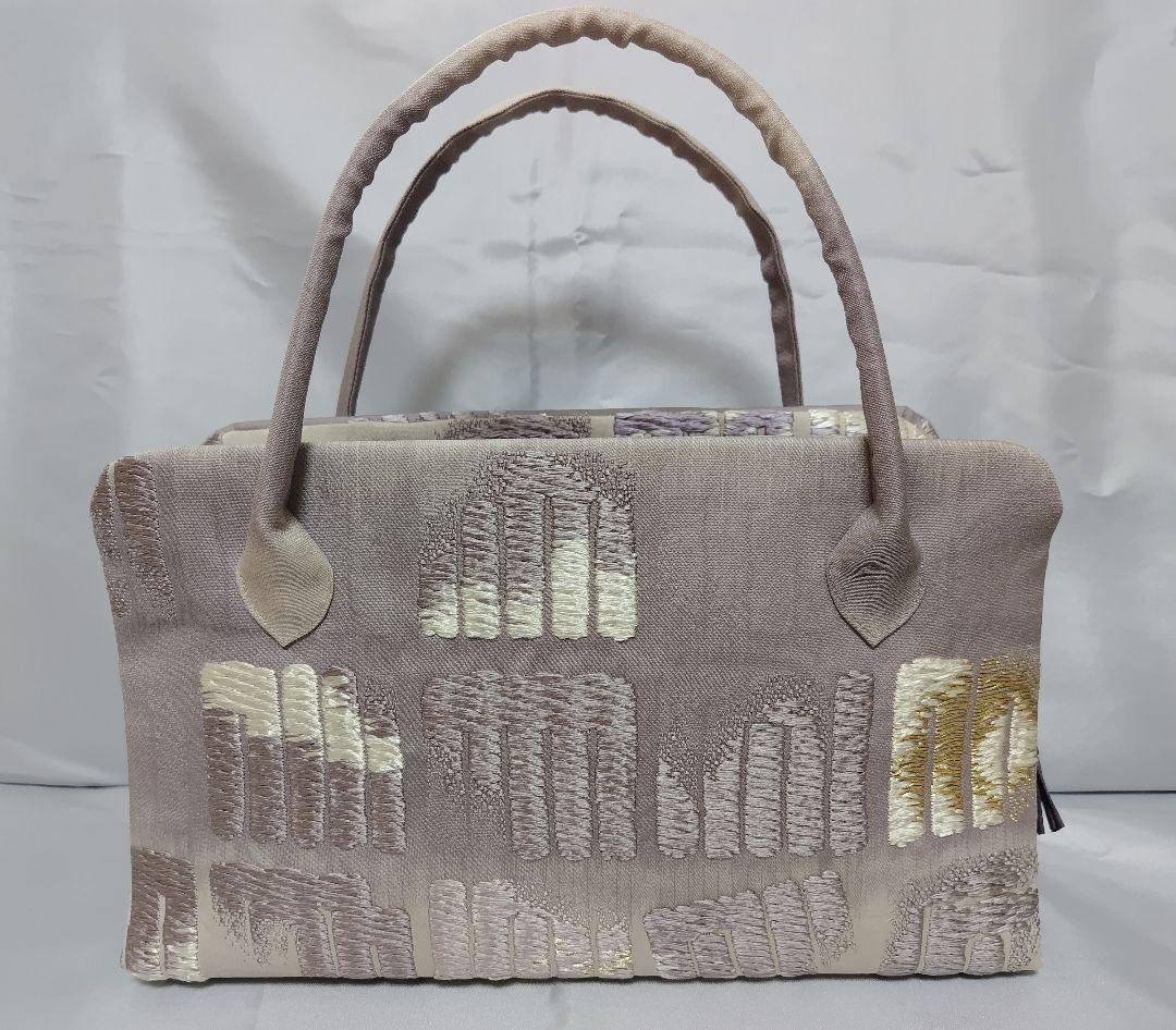 藤色　源氏香　利休バッグ　和装バッグ