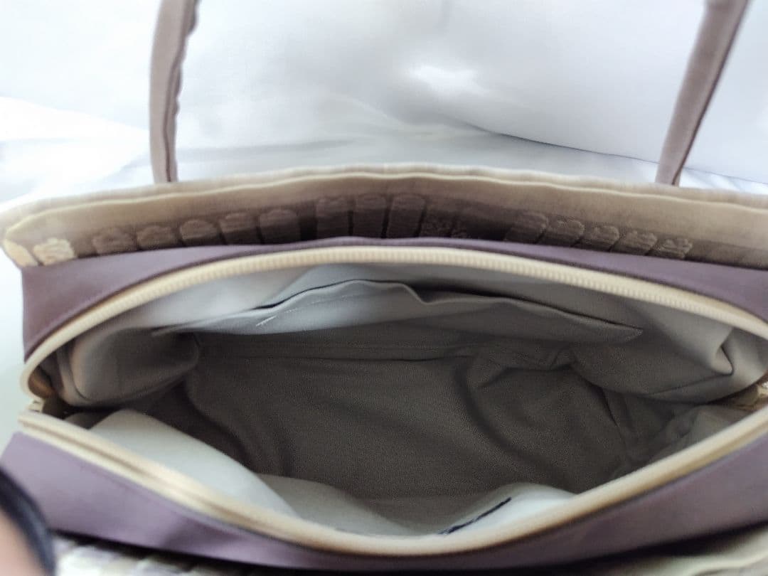 藤色　源氏香　利休バッグ　和装バッグ