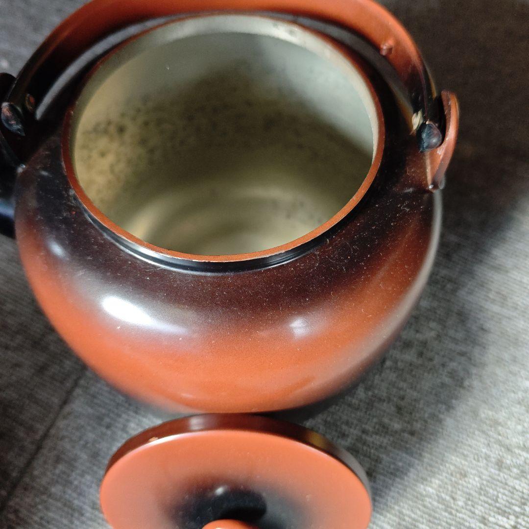 茶道具　銅製薬缶　鉄瓶　三点セット