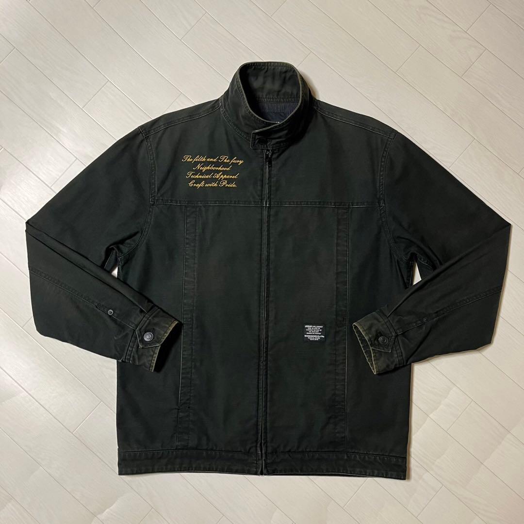 フェード ネイバーフッド レタリング刺繍 スウィングトップ コットンジャケット