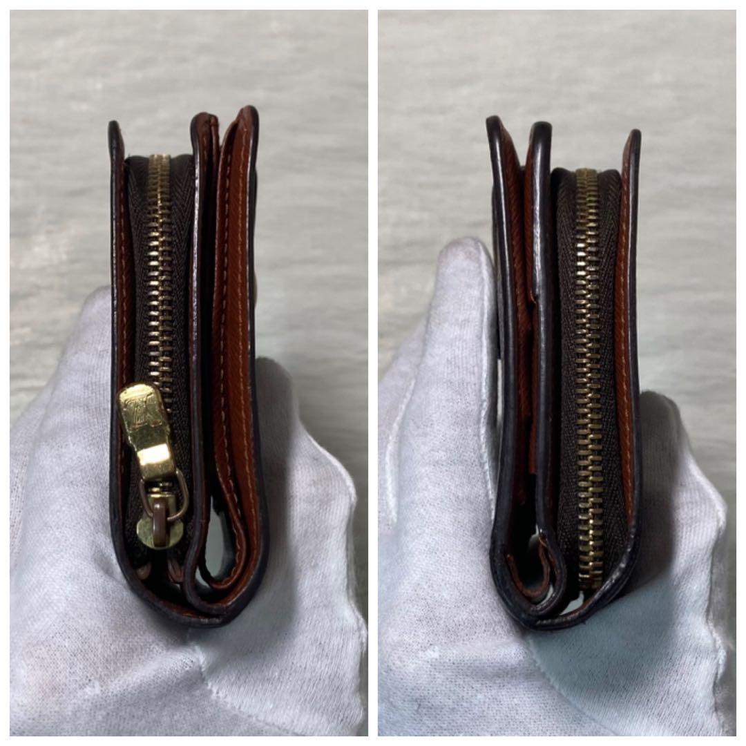 週末限定価格　Louis ヴィトン　コンパクト　チャック　モノグラム　茶　財布