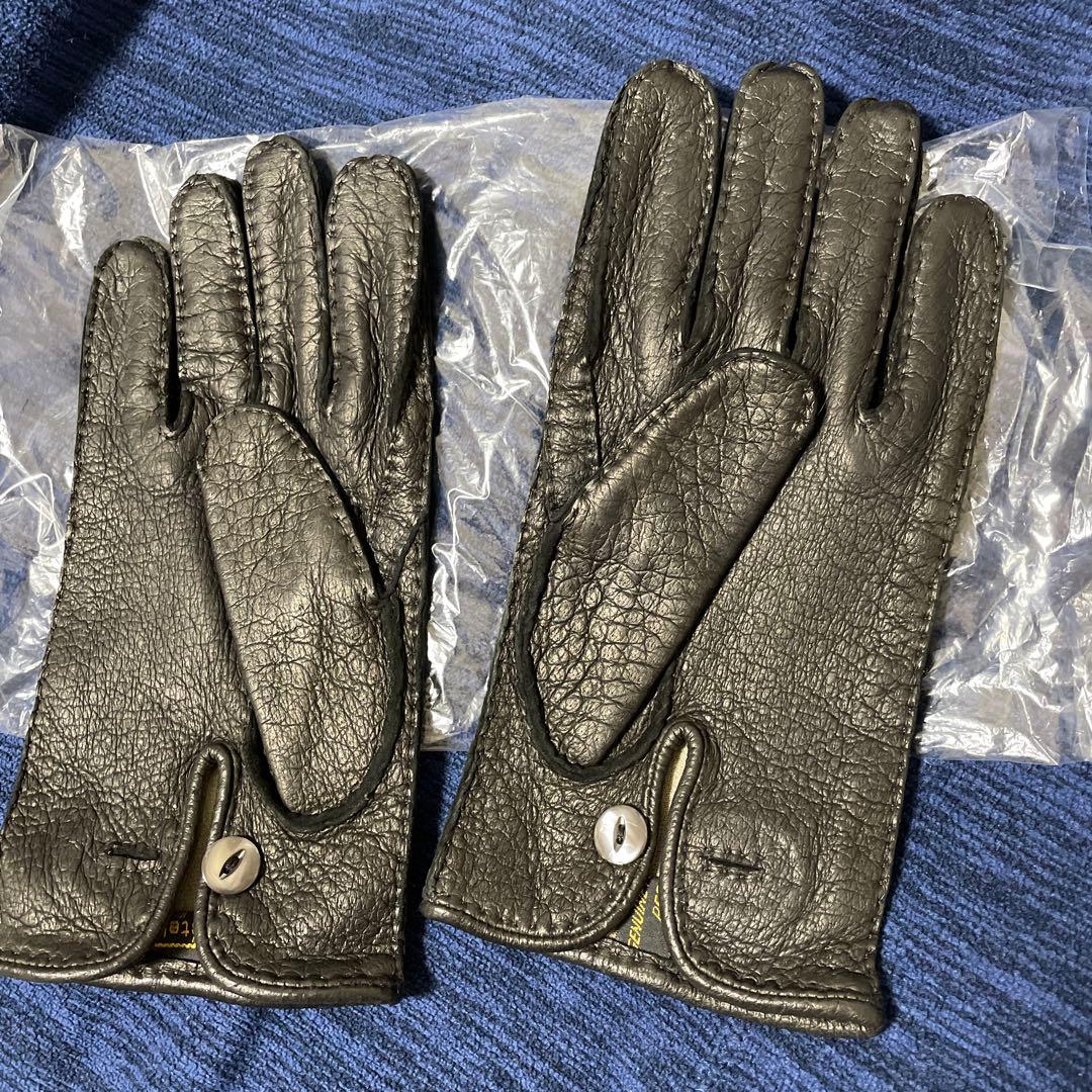 【レアな美品】厳選ペッカリー素材/RESTELLI製レザー手袋8 1/2メンズ