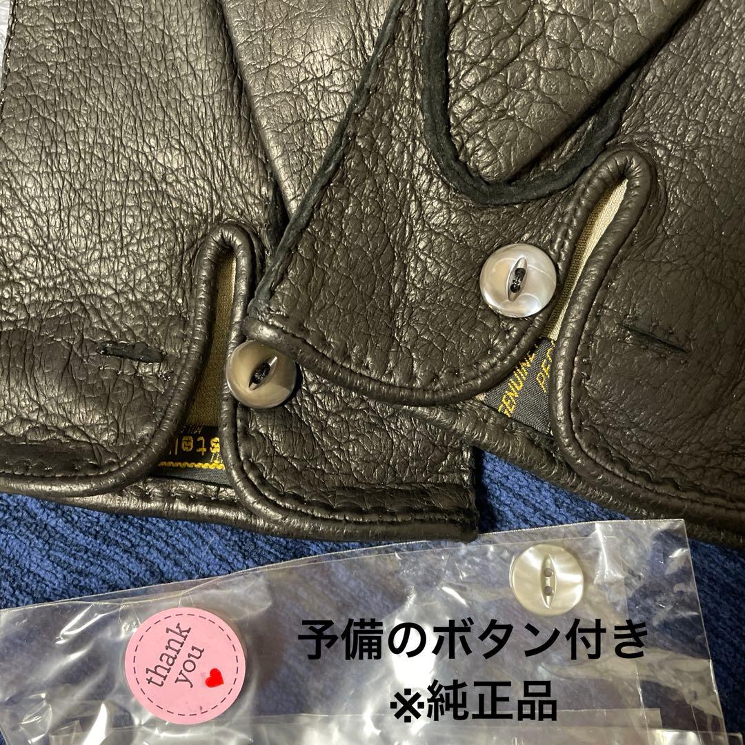 【レアな美品】厳選ペッカリー素材/RESTELLI製レザー手袋8 1/2メンズ