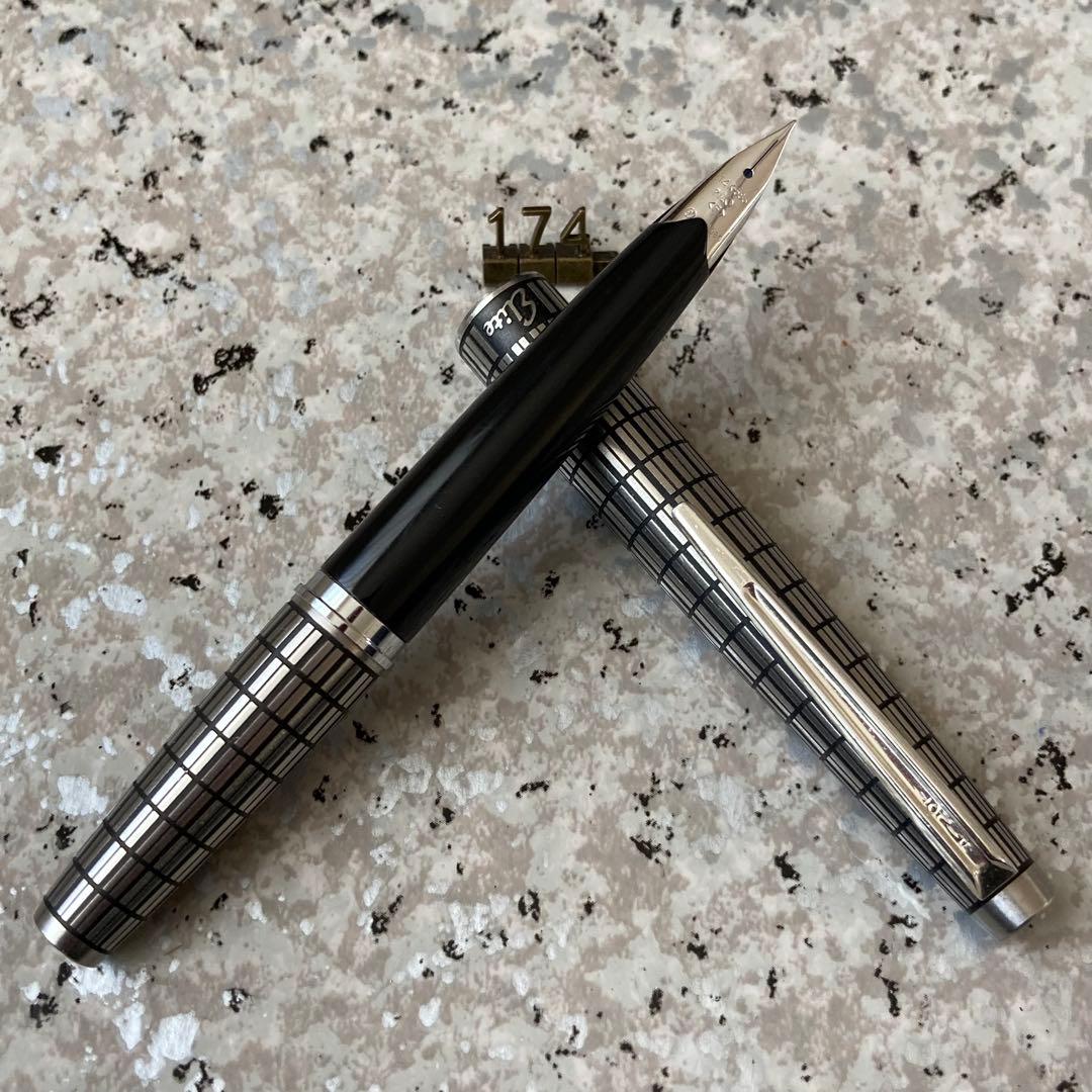 #174 オーバーホール済み 万年筆 PILOT 全格子 Elite 14k