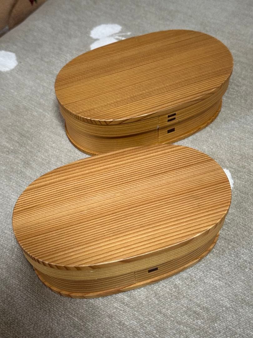 ☆曲げわっぱ☆秋田大館工芸社 小判弁当大&小☆