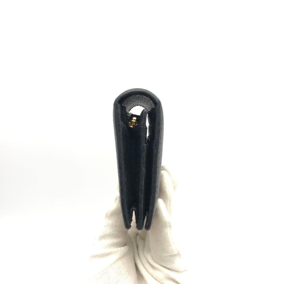 正規品　新品同様　グッチ財布　グッチ折り財布　GGマーモント　ブラックレザー