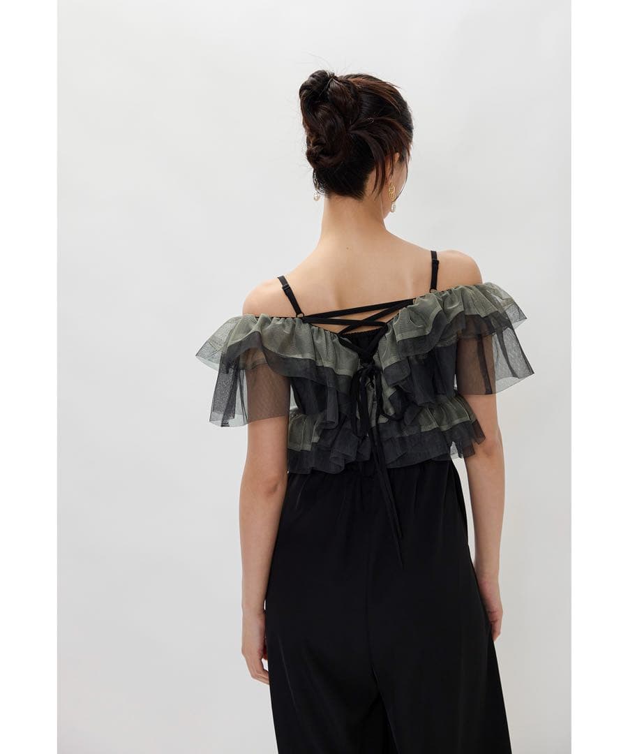 【新品】フリルオールインワンパンツ 2点セットボレロ パンツドレス 結婚式