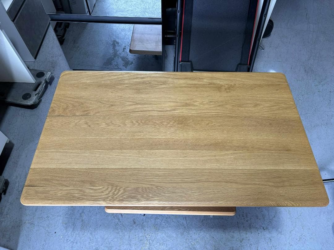 ＊バジル 国産 昇降式フリーテーブル リフティングテーブル 天然木