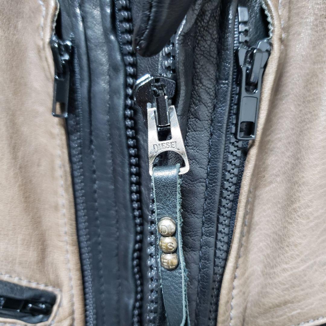 DIESEL ディーゼル レザーライダースジャケット 2way Mサイズ