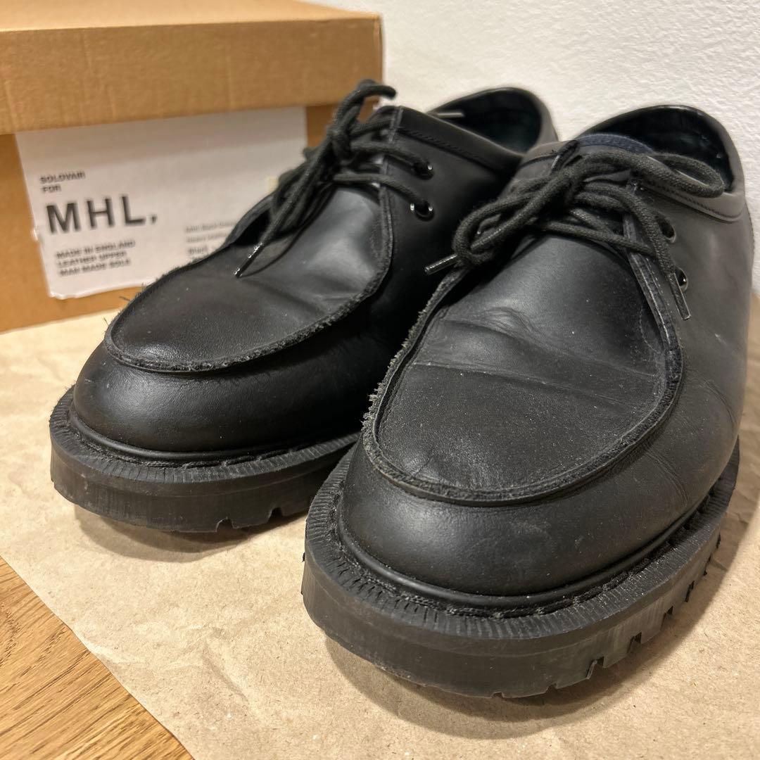 solovair MHL. ブラック レザーシューズ チロリアン ソロヴェアー