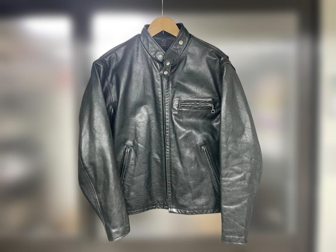 Schott シングルライダース ブラックレザージャケット