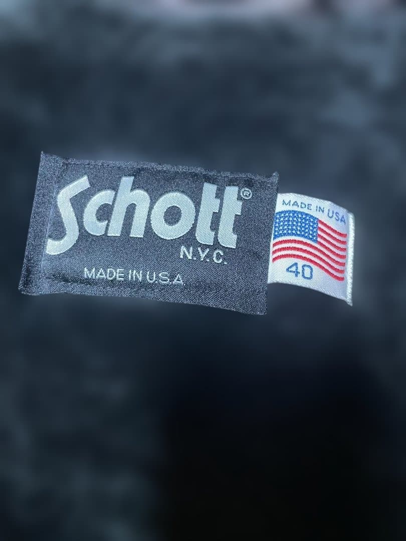 Schott シングルライダース ブラックレザージャケット