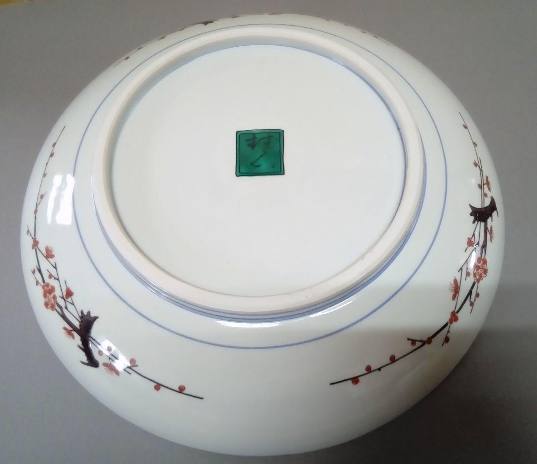 九谷焼　飾皿「色絵竹花鳥図」小多 慧 作