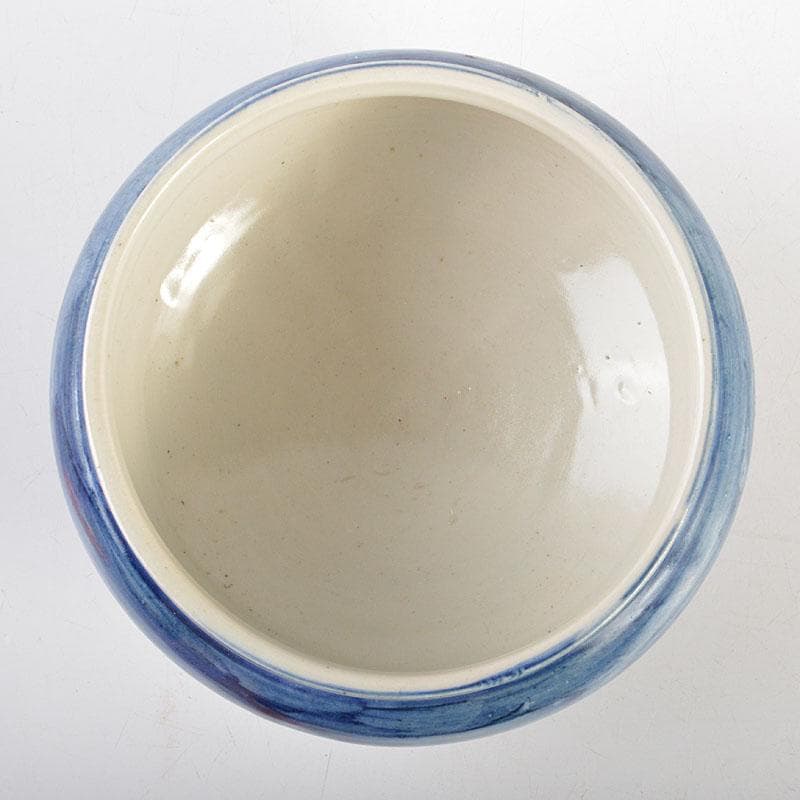 茶道具　旺祥寺窯　槙啓州作　青釉　建水　共布共箱　N　6736