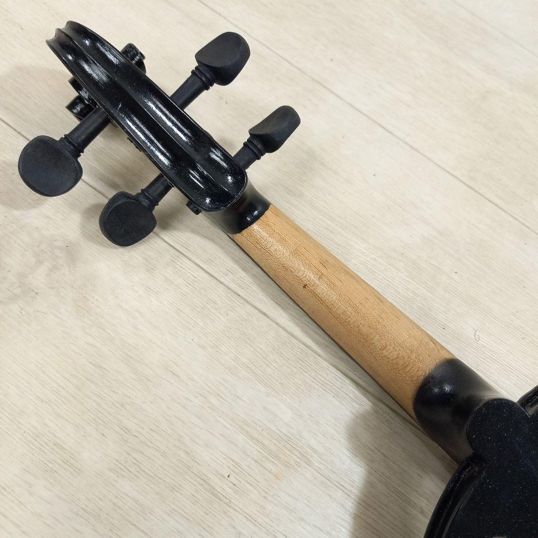 ノーブランド エレキバイオリン 4/4size メタリックブラック