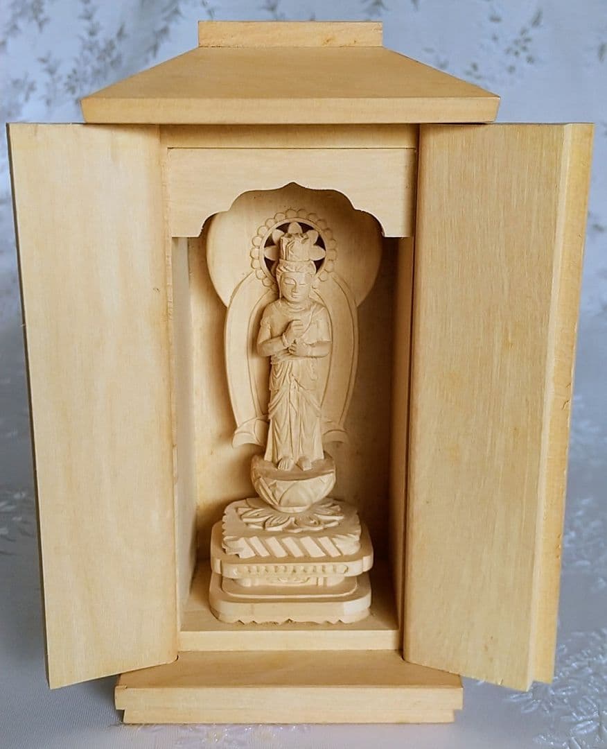 大日如来立像【極小】#403 厨子入り 木彫 仏像