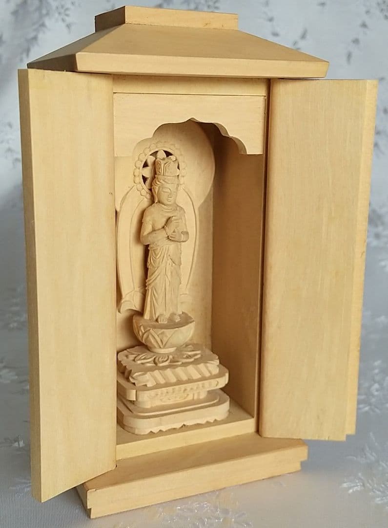 大日如来立像【極小】#403 厨子入り 木彫 仏像