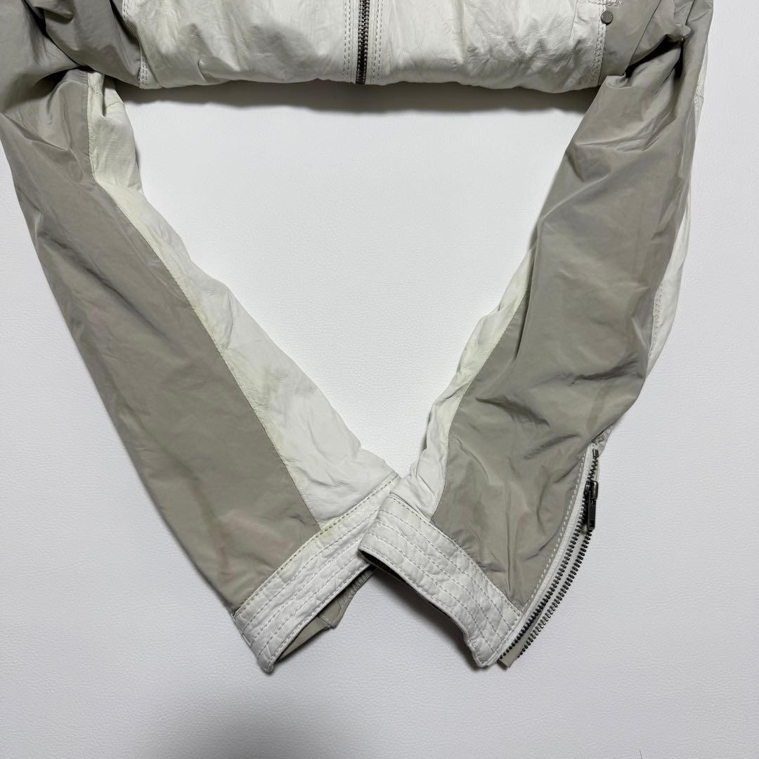 ✨高級 ラムレザー✨ ジョセフオム シングルライダース ホワイト ドッキング