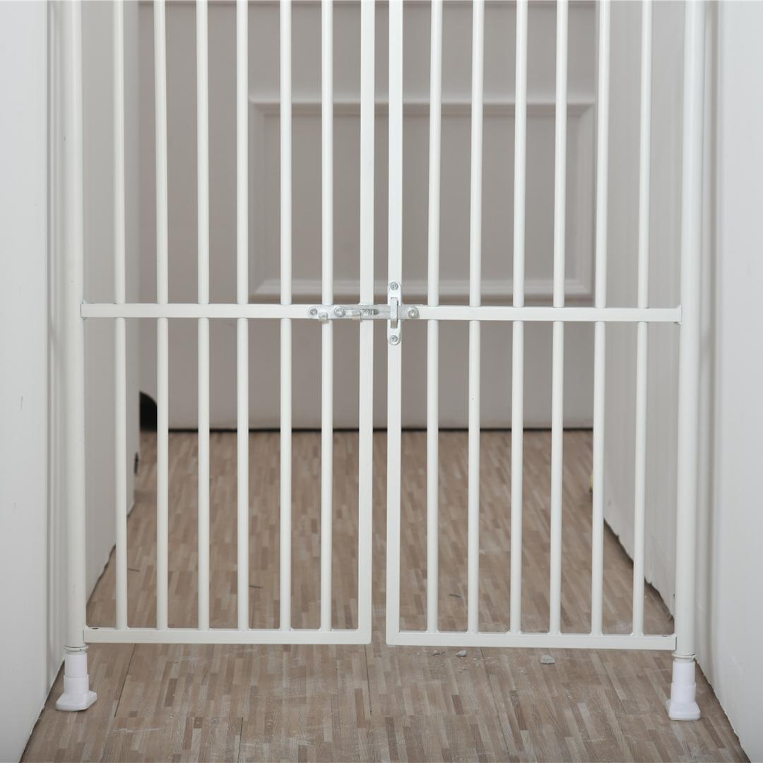 ペット高さ調節対応 191-255cm ドア ケージ 留守番脱走防止柵 ホワイト
