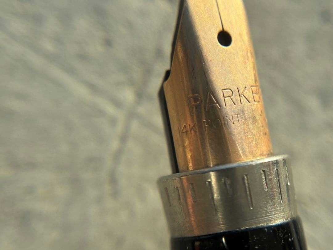 PARKER パーカー 万年筆 スターリングシルバー 14K ケース　レトロ