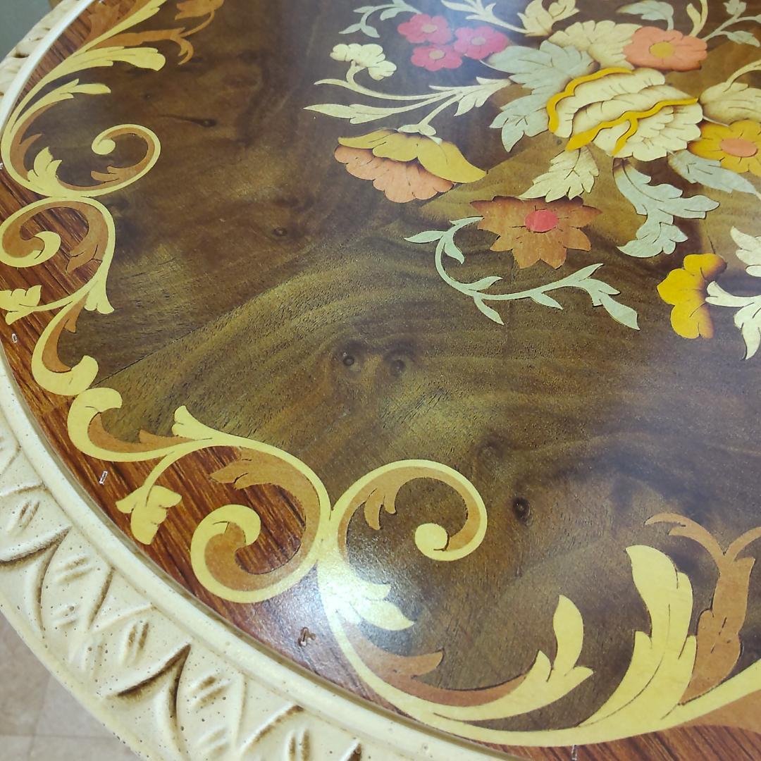 西洋アンティーク風　イタリア　サイドテーブル　組み立てテーブル　うさぎ付箋で保管