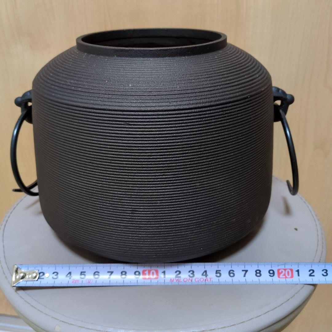 茶道具　特製 志きの釜 本漆仕上 糸目尻張釜