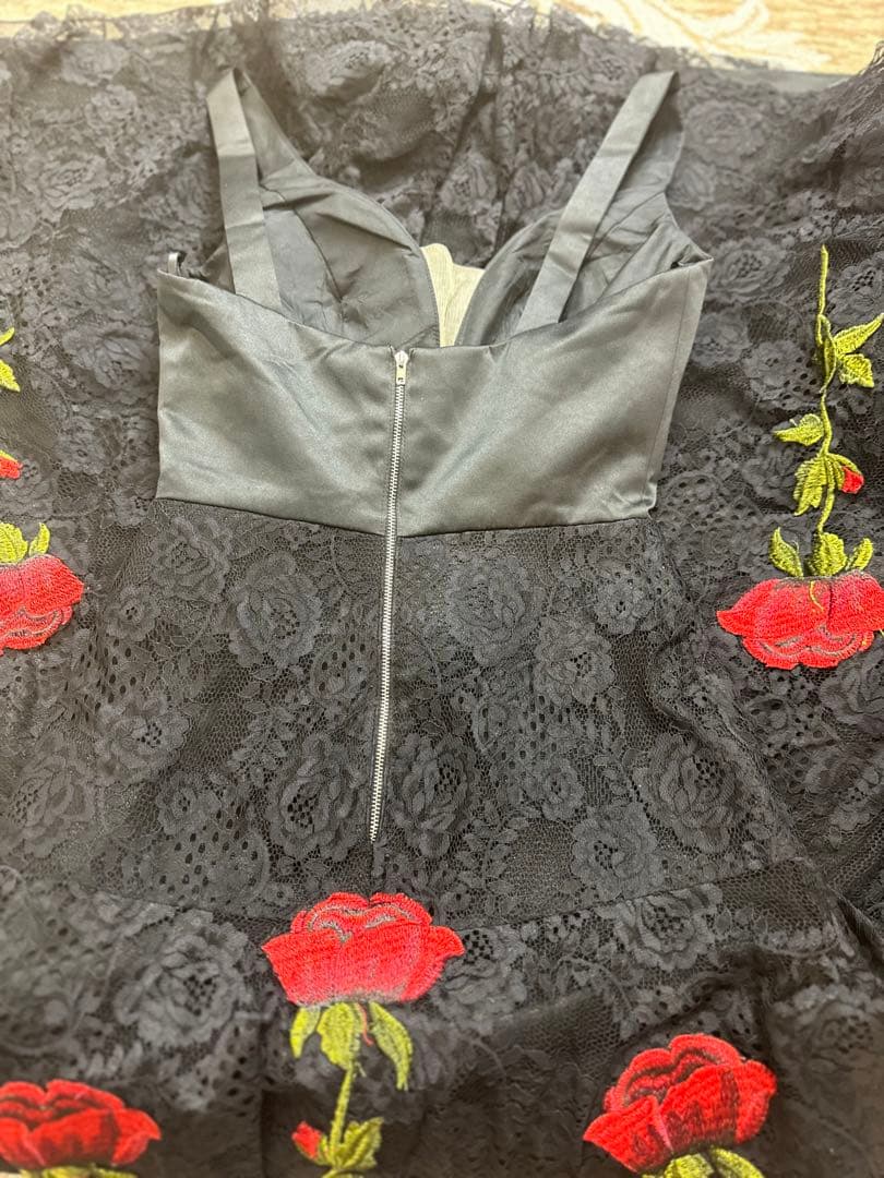 高級薔薇刺繍✨Aラインロングドレスス誕生日二次会パティーキャバ嬢ナイトクラブ