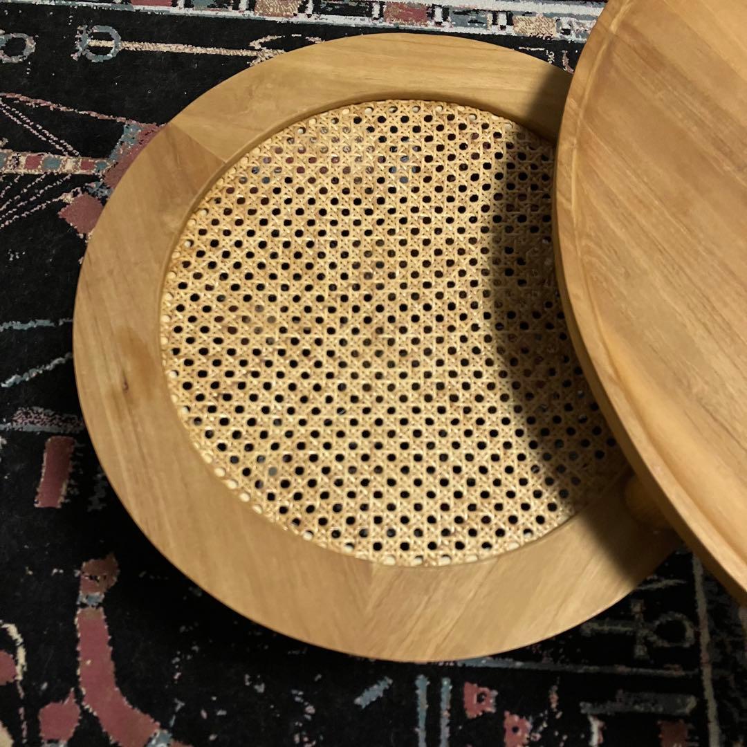 ノーウェアライクホーム KUURO ネストテーブル チーク材 ウッド テーブル