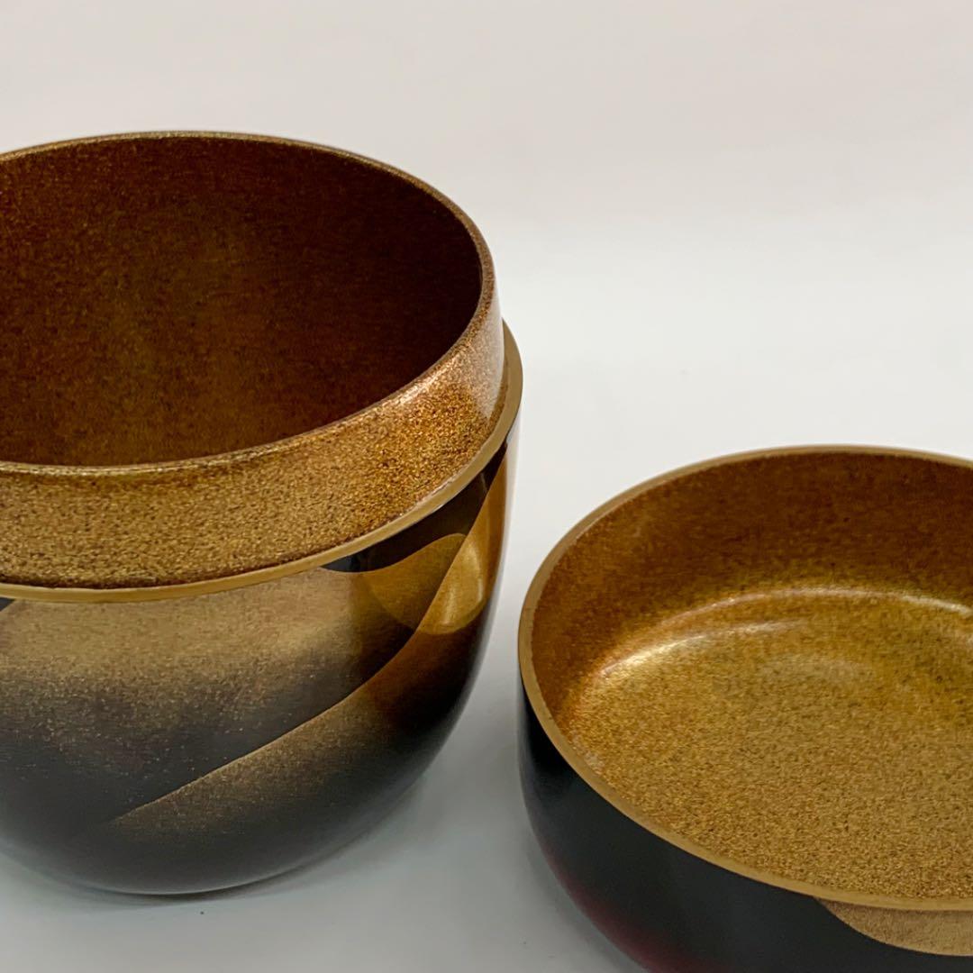 【棗　遠山蒔絵　梨地】新井宗賀　共箱