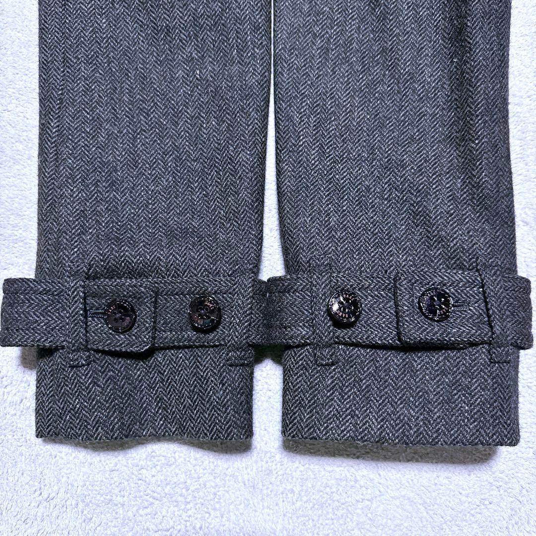 マキシ丈【未使用】DAKS MOON チェスターコート ダブル ヘリンボーン