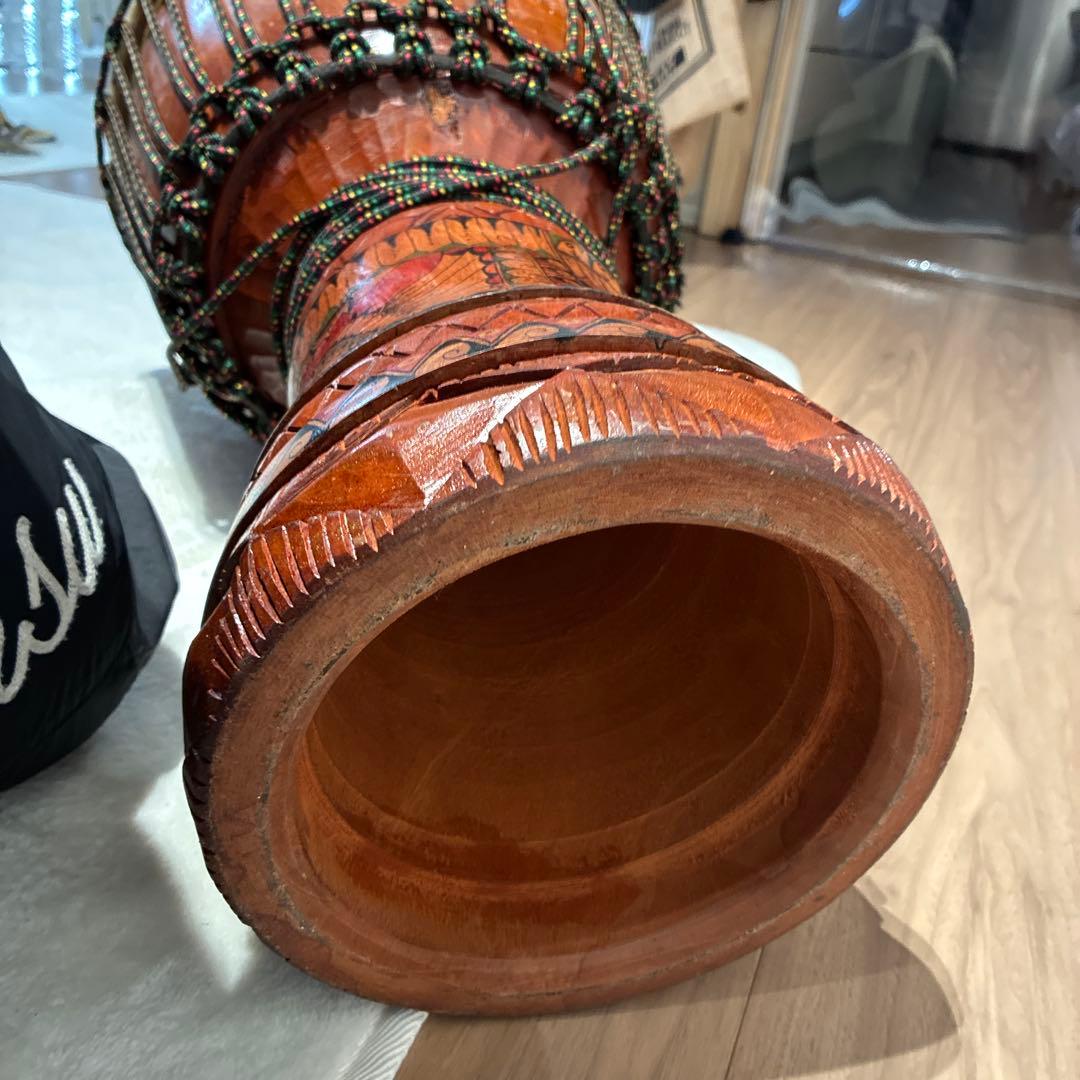 ジャンベ（Djembe）本皮／木胴 60×32cm ソフトケース付き