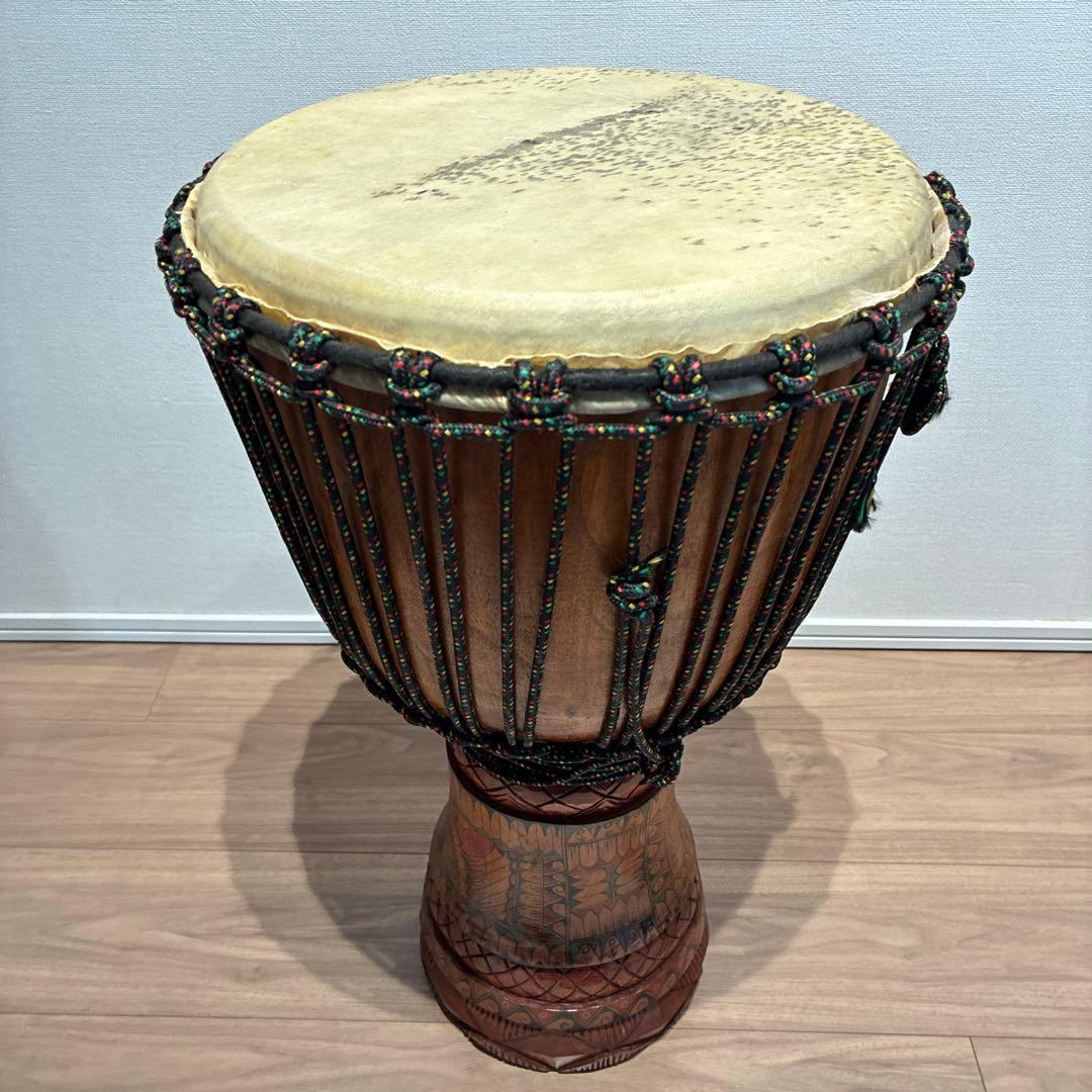 ジャンベ（Djembe）本皮／木胴 60×32cm ソフトケース付き