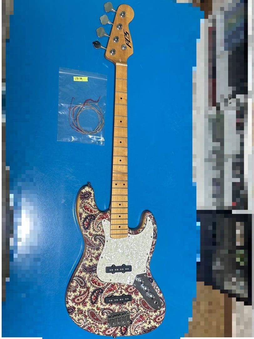 POS ジャズベースタイプ ペイズリー ジャンク リフィニッシュ