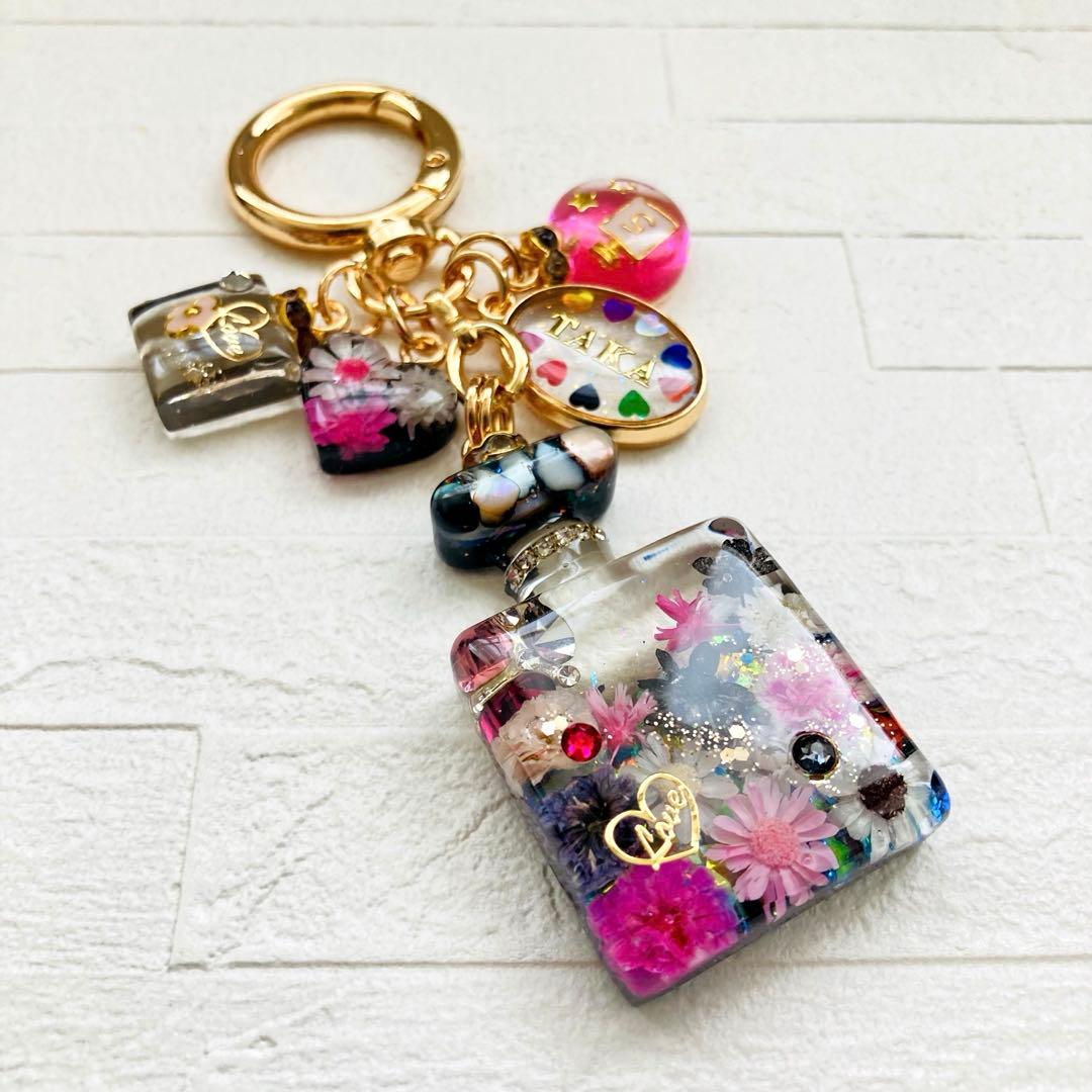 タカママページ　名入れチャーム　レジンキーホルダー5点