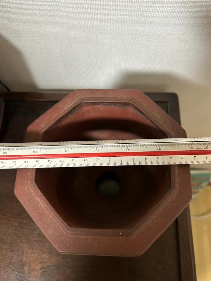 紫砂の鉢 盆栽鉢外縁釘彫鉢◇中国宜興◇