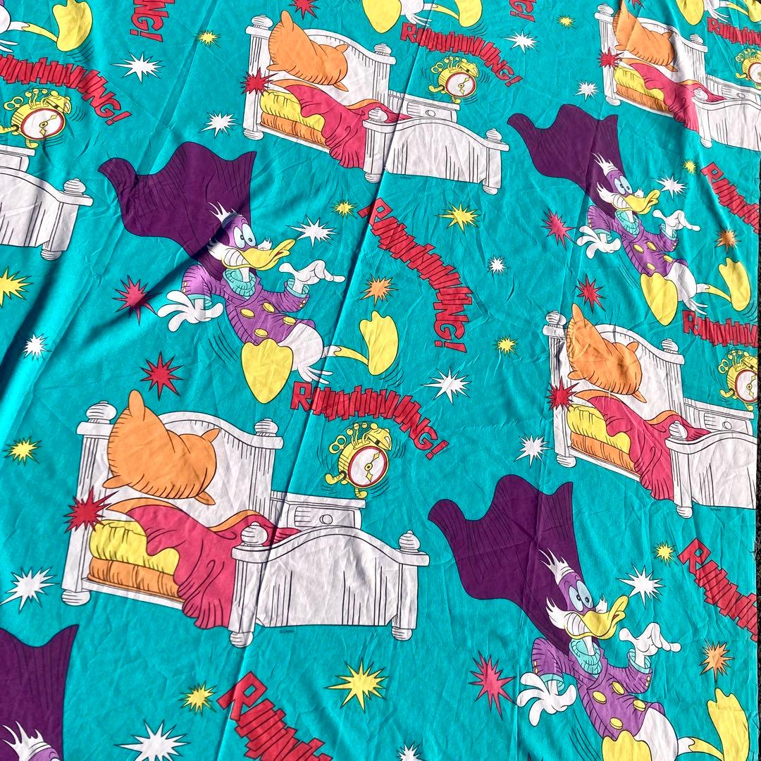 スペシャル USA製 90's ダークウィング・ダック ビンテージ 特大シーツ