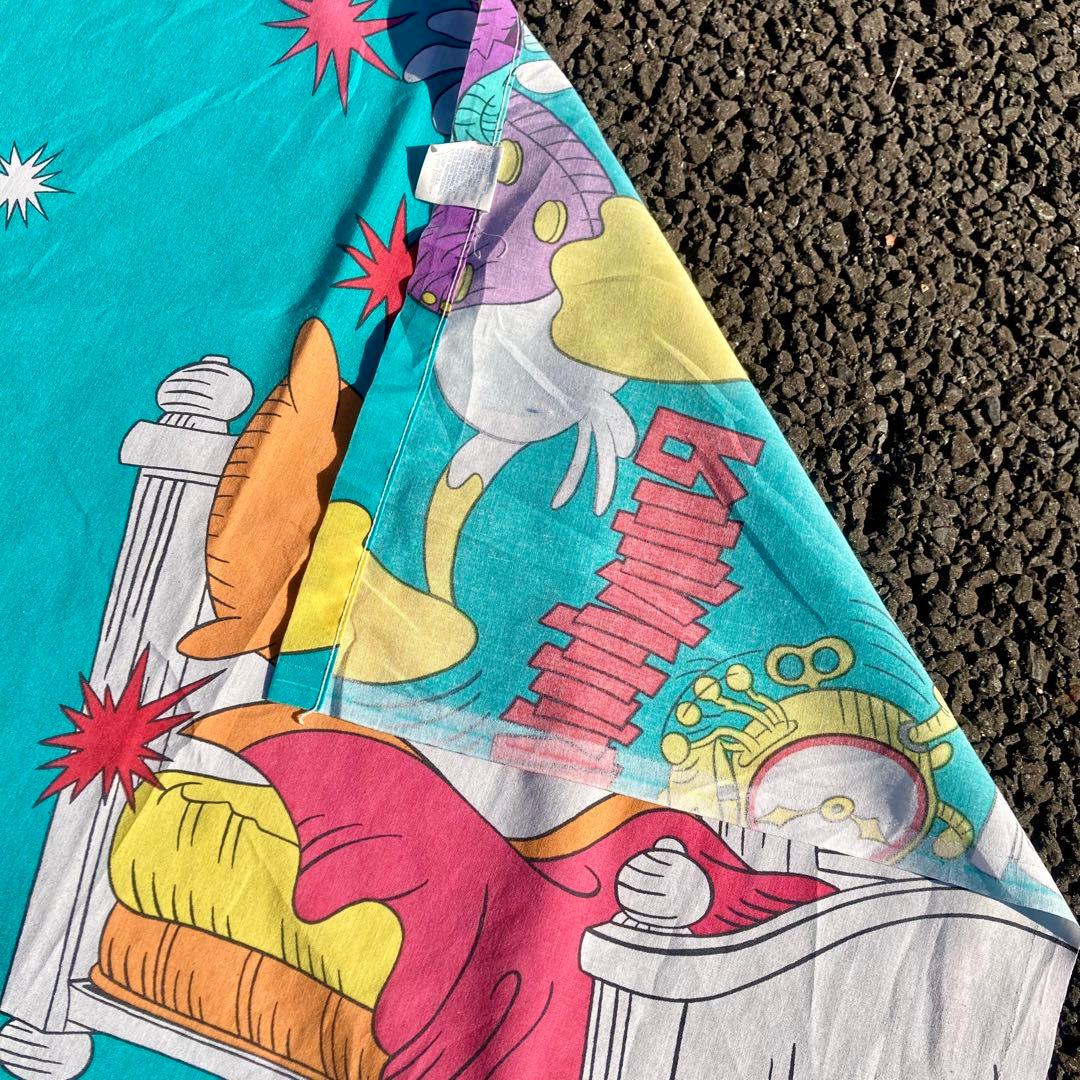 スペシャル USA製 90's ダークウィング・ダック ビンテージ 特大シーツ